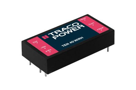 TRACOPOWER TEN 40WIRH Isolated DC-DC Converter, 5.1V dc/, 36 → 160 V dc Input, 40W, PCB Mount [TEN 40-11011WIRH]; 249-7306