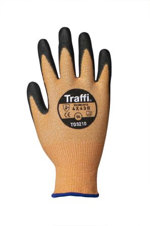 Traffi Amber HPPE, Polyamide Cut Resistant Cut Resistant Gloves, Size 10, Polyurethane Coating [TG3210-10]; 250-1057
