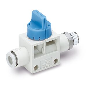 SMC Knob Manual Control Pneumatic Manual Control Valve VHK-A Series, R 1/8, Push In 6 mm, III B [VHK2A-06F-01S]; 250-6517