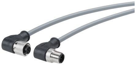 Siemens Right Angle Male M12 to Right Angle Female M12 Sensor Actuator Cable, 3m [6XV18015GH30]; 250-7488