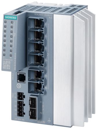 Siemens Managed 6 Port Network Switch With PoE [6GK52062RS002AC2]; 251-2111