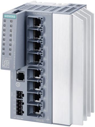 Siemens Managed 8 Port Network Switch With PoE [6GK52080RA002AC2]; 251-2118