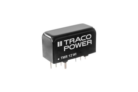 TRACOPOWER TMR 12WI DC-DC Converter, 15V dc/ 400mA Output, 4.5 → 18 V dc Input, 12W, PCB Mount, +85°C Max Temp [TMR 12-1223WI]; 251-7274