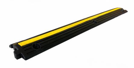 RS PRO 1m Black/Yellow Cable Cover in Rubber, 20mm Inside dia. [0]; 252-2790