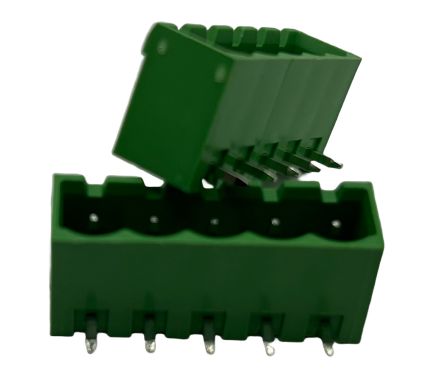 Conex-It, 5.08mm Pitch, HMSA, 5 Way, Right Angle, Pluggable Terminal Block, Header, Through Hole, Solder Termination, [HMSA-059P5V]; 252-5143