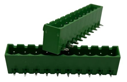 Conex-It, 5.08mm Pitch, HMSA, 10 Way, Right Angle, Pluggable Terminal Block, Header, Through Hole, Solder Termination, [HMSA-109P5V]; 252-5146