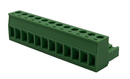 Conex-It, 5.08mm Pitch, HRFE, 12 Way, Right Angle, Pluggable Terminal Block, Plug, Cable Mount, Screw Termination, [HRFE-12005V]; 252-5155