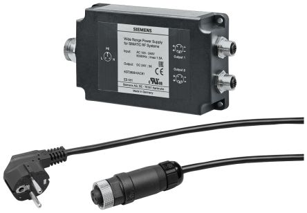 Siemens Power Supply, for use with SIMATIC RF system, 6GT2898 Series [6GT28980AC00]; 252-5277