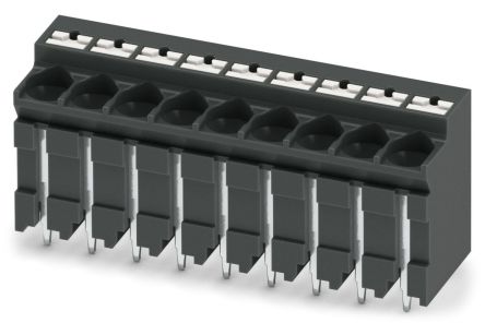 Phoenix Contact PCB Terminal Block, 9-Contact, 5mm Pitch, Through Hole Mount, 1-Row [1135341]; 252-5381