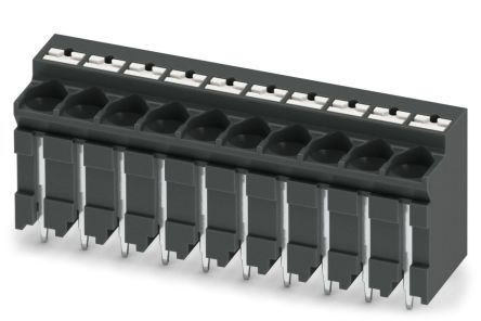 Phoenix Contact PCB Terminal Block, 10-Contact, 5mm Pitch, Through Hole Mount, 1-Row [1135343]; 252-5382