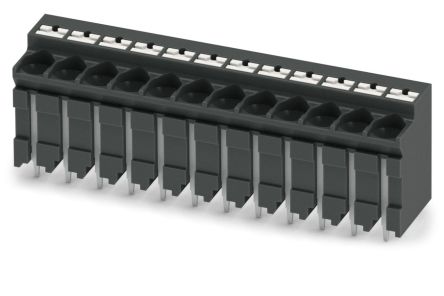Phoenix Contact PCB Terminal Block, 12-Contact, 5mm Pitch, Through Hole Mount, 1-Row [1135345]; 252-5384