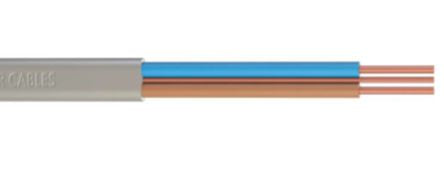 RS PRO Power 1 mm² 2 Core Power Cable, Grey PVC, 5m [0]; 253-7022