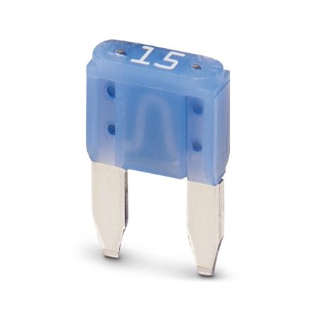 Phoenix Contact 15A Blue Automotive Car Fuse, 32V No [2908360]; 253-7600