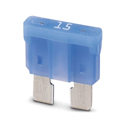 Phoenix Contact 15A Blue Automotive Car Fuse, 32V No [2908361]; 253-7601
