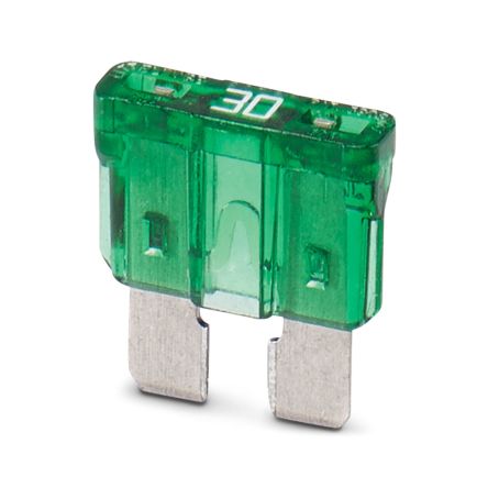 Phoenix Contact 30A Green Automotive Car Fuse, 32V No [2908365]; 253-7603