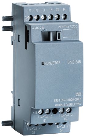 Siemens SIPLUS LOGO Series Logic Module for Use with SIPLUS LOGO, Relay Output, 4-Input, AC/DC Input [6AG10551HB007BA2]; 254-0422