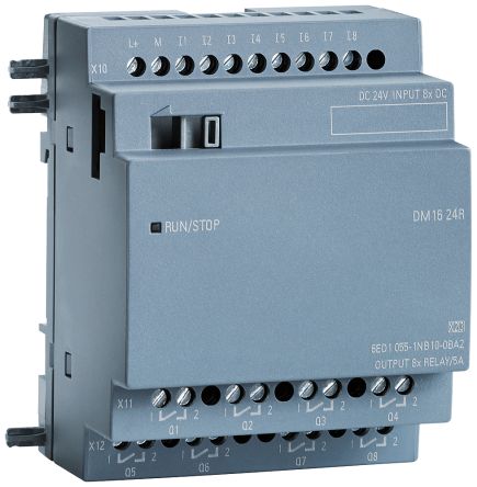 Siemens SIPLUS LOGO Series Logic Module for Use with SIPLUS LOGO, Relay Output, 8-Input, Digital Input [6AG10551NB107BA2]; 254-0426