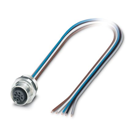 Phoenix Contact Straight Female M12 to Male M16 Actuator/Sensor Cable, 500mm [1458871]; 254-4649