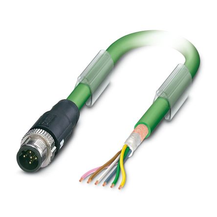 Phoenix Contact Straight Male M12 to Male M12 Bus Cable, 2m [1517877]; 254-4662