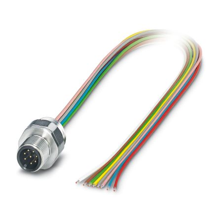 Phoenix Contact Straight Male M12 to Male M12 Sensor Actuator Cable, 500mm [1554636]; 254-4682