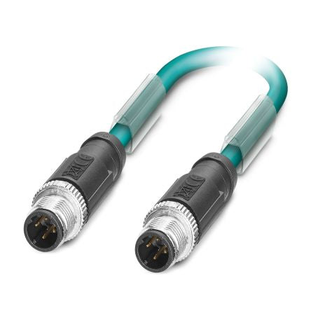 Phoenix ContactSAC-4P, 1m Cat5, Blue M12 to Male M12 Male Shielded [1569456]; 254-4684