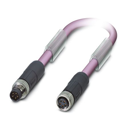 Phoenix Contact Straight Male M8 to Female M8 Bus Cable, 1m [1575848]; 254-4686