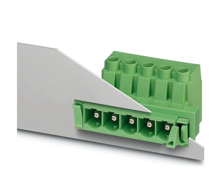 Phoenix Contact, 10.16mm Pitch, 2 Way, , Pluggable Terminal Block, Feed Through Plug, Cable Mount, Panel Mount, Screw [1703373]; 254-4722
