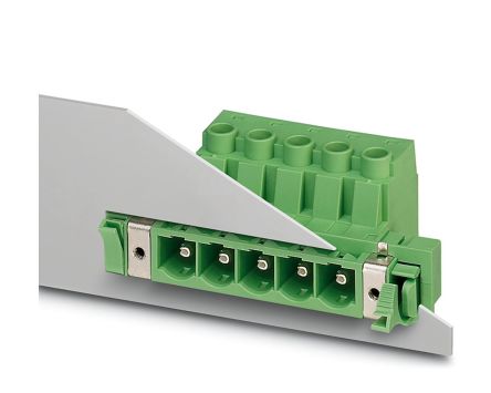 Phoenix Contact, 10.16mm Pitch, 2 Way, , Pluggable Terminal Block, Feed Through Plug, Cable Mount, Panel Mount, Screw [1703454]; 254-4723