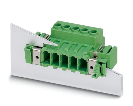 Phoenix Contact, 7.62mm Pitch, 2 Way, , Pluggable Terminal Block, Feed Through Plug, Cable Mount, Panel Mount, Screw [1716616]; 254-4725