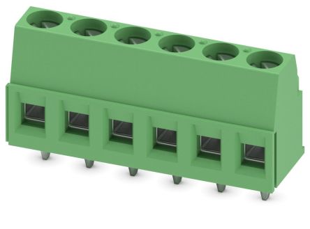 Phoenix Contact PCB Terminal Block, 6-Contact, 5.08mm Pitch, 1-Row [1730162]; 254-4729