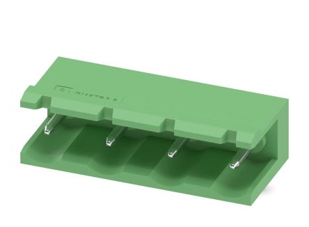 Phoenix Contact, 7.5mm Pitch, COMBICON MSTB, 4 Way, Right Angle, Pluggable Terminal Block, Header, Through Hole, Solder [1766039]; 254-4731