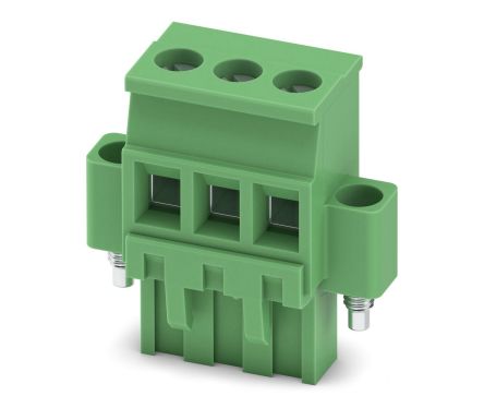 Phoenix Contact, 5.08mm Pitch, 3 Way, Pluggable Terminal Block, Plug, Screw Mount, 1835106 [1835106]; 254-4742