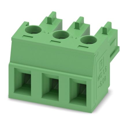 Phoenix Contact, 5.08mm Pitch, 3 Way, , Pluggable Terminal Block, Plug, Cable Mount, Screw Termination, 1836082 [1836082]; 254-4743
