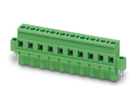 Phoenix Contact, 7.62mm Pitch, 2 Way, Right Angle, Pluggable Terminal Block, Plug, Cable Mount, Screw Termination, [1847990]; 254-4749
