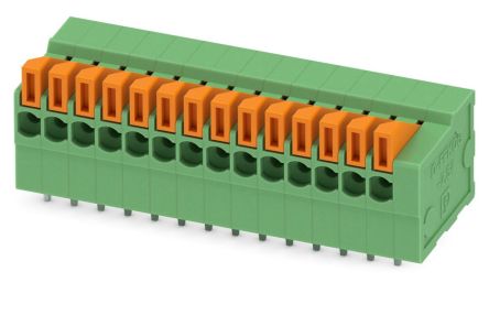 Phoenix Contact PCB Terminal Block, 14-Contact, 2.54mm Pitch, 1-Row [1870019]; 254-4752