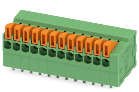 Phoenix Contact PCB Terminal Block, 12-Contact, 2.54mm Pitch, 1-Row [1871306]; 254-4753