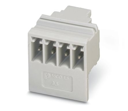 Phoenix Contact, 3.5mm Pitch, 4 Way, Pluggable Terminal Block, Header, 2278364 [2278364]; 254-4766