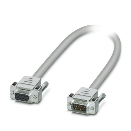 Phoenix Contact Female 9 Pin D-sub to Male 9 Pin D-sub Cable, 3m PVC, CABLE-D 9SUB/B/S/300/KONFEK/S Series [2302023]; 254-4769