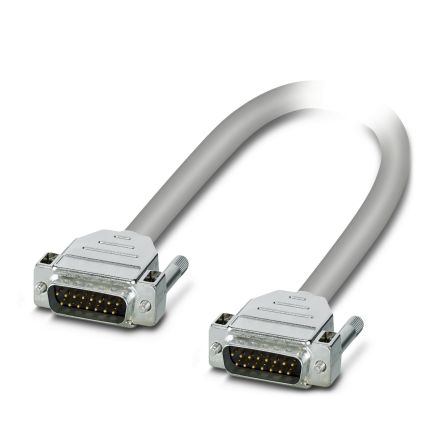 Phoenix Contact Male 15 Pin D-sub to Male 15 Pin D-sub Cable, 2m [2305619]; 254-4778