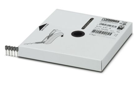 Phoenix Contact Ferrule, 14mm Pin Length, 2.3mm Pin Diameter, Grey [3201550]; 254-4873