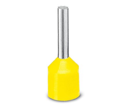 Phoenix Contact Ferrule, 23mm Pin Length, 3.6mm Pin Diameter, Yellow [3201945]; 254-4876