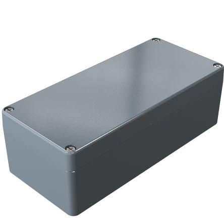 Rose Aluminium Standard Series Grey Die Cast Aluminium Enclosure, IP66, IK09, Grey Lid, 120 x 220 x 118mm [01122212]; 254-5036
