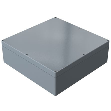 Rose Aluminium Standard Series Grey Glass Fibre Reinforced Polyester Enclosure, IP66, IK09, Grey Lid, 600 x 600 x 202mm [01606020]; 254-5038