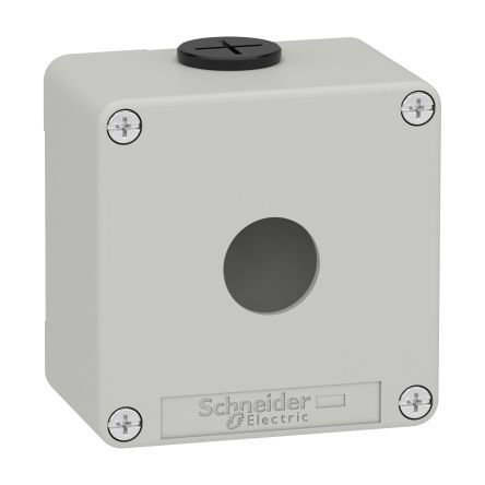 Schneider Electric XAPD Series Grey Die Cast Zinc General Purpose Enclosure, IP65, IP66, IP69, IK07, Grey Lid, 80 x 80 [XAPD1201]; 254-6392