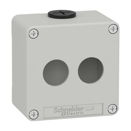 Schneider Electric Grey Die Cast Zinc Enclosure, IP65, IP66, IP69, IK07, Grey Lid, 80 x 80 x 51.5mm [XAPD1202]; 254-6393