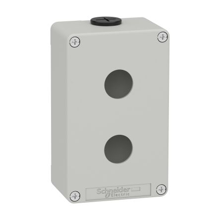 Schneider Electric Grey Die Cast Zinc Enclosure, IP65, IP66, IP69, IK07, Flanged, Grey Lid, 80 x 130 x 51.5mm [XAPD2202]; 254-6397
