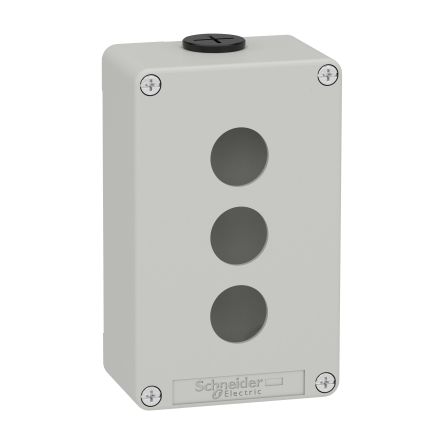 Schneider Electric Grey Die Cast Zinc Enclosure, IP65, IP66, IP69, IK07, Grey Lid, 80 x 130 x 51.5mm [XAPD2203]; 254-6398