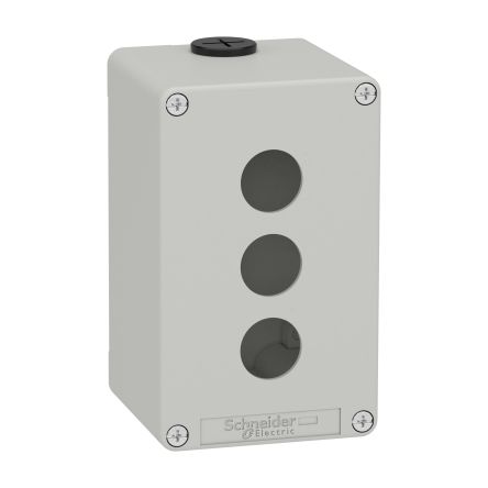 Schneider Electric Grey Metal General Purpose Enclosure, IP65, IP66, IP69, IK07, Grey Lid, 130 x 80 x 77mm [XAPD2503]; 254-6402