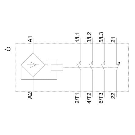 Siemens 3TG1 Power Relay, 110 V Coil, 4-Pole, 16 A, 3 NO+1 NC [3TG10011AG2]; 255-0861