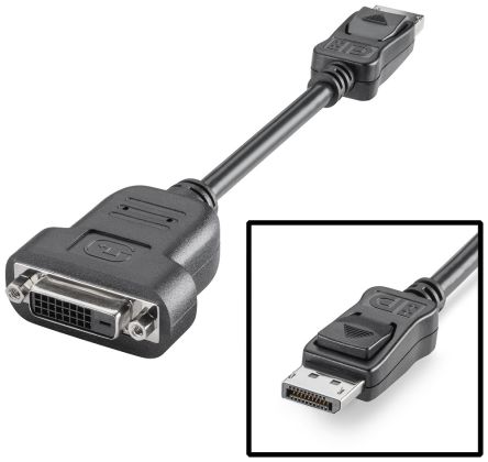 Siemens Male DisplayPort to Male DVI-D Display Port Adapter, 203mm [6ES76483AF000XA0]; 255-3687